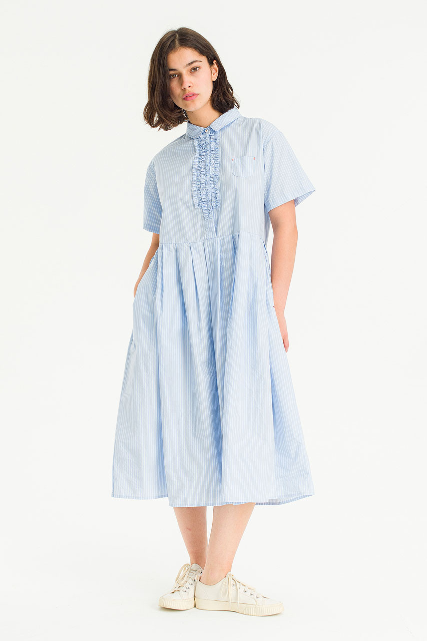 Eve Cotton Stripe Dress, Blue