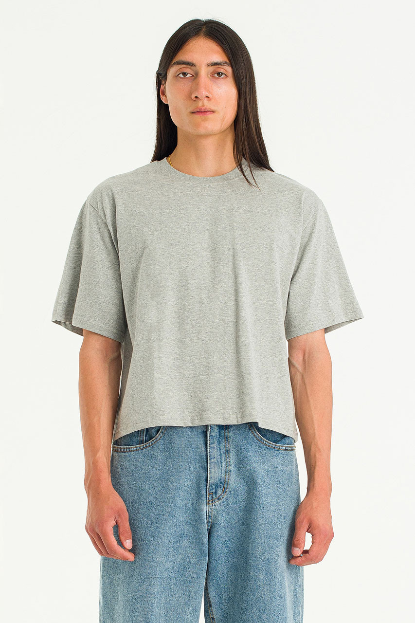 Menswear | Box Crop Tee, Grey