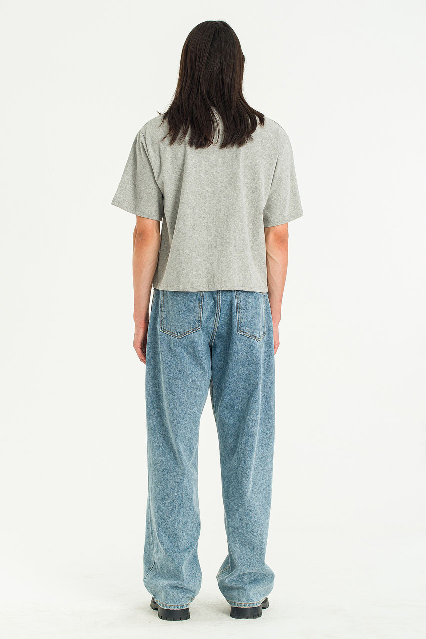 Menswear | Box Crop Tee, Grey