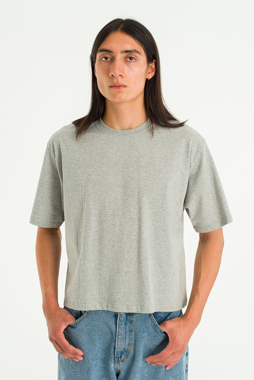 Menswear | Box Crop Tee, Grey