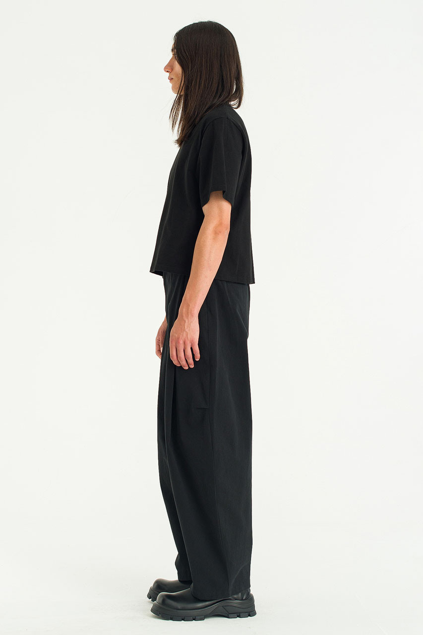 Menswear | Box Crop Tee, Black