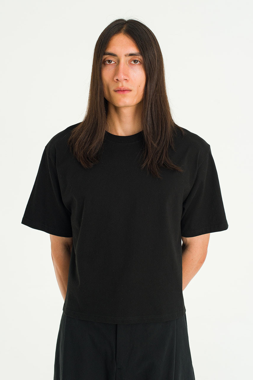 Menswear | Box Crop Tee, Black