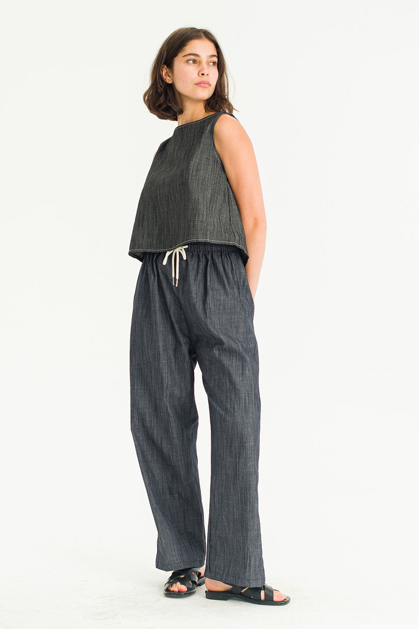 Linea Wide Slacks, Black