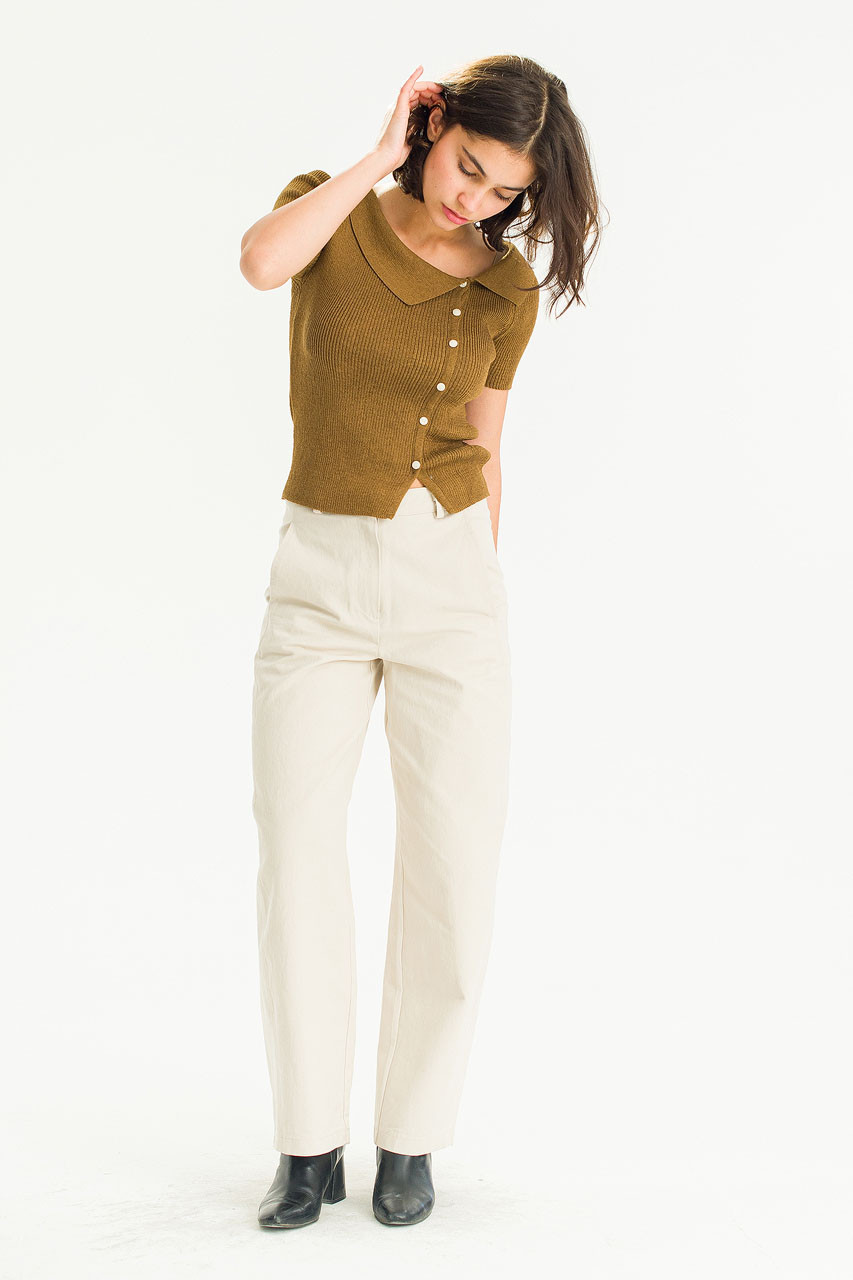 Clarette Barrel Pants, Cream