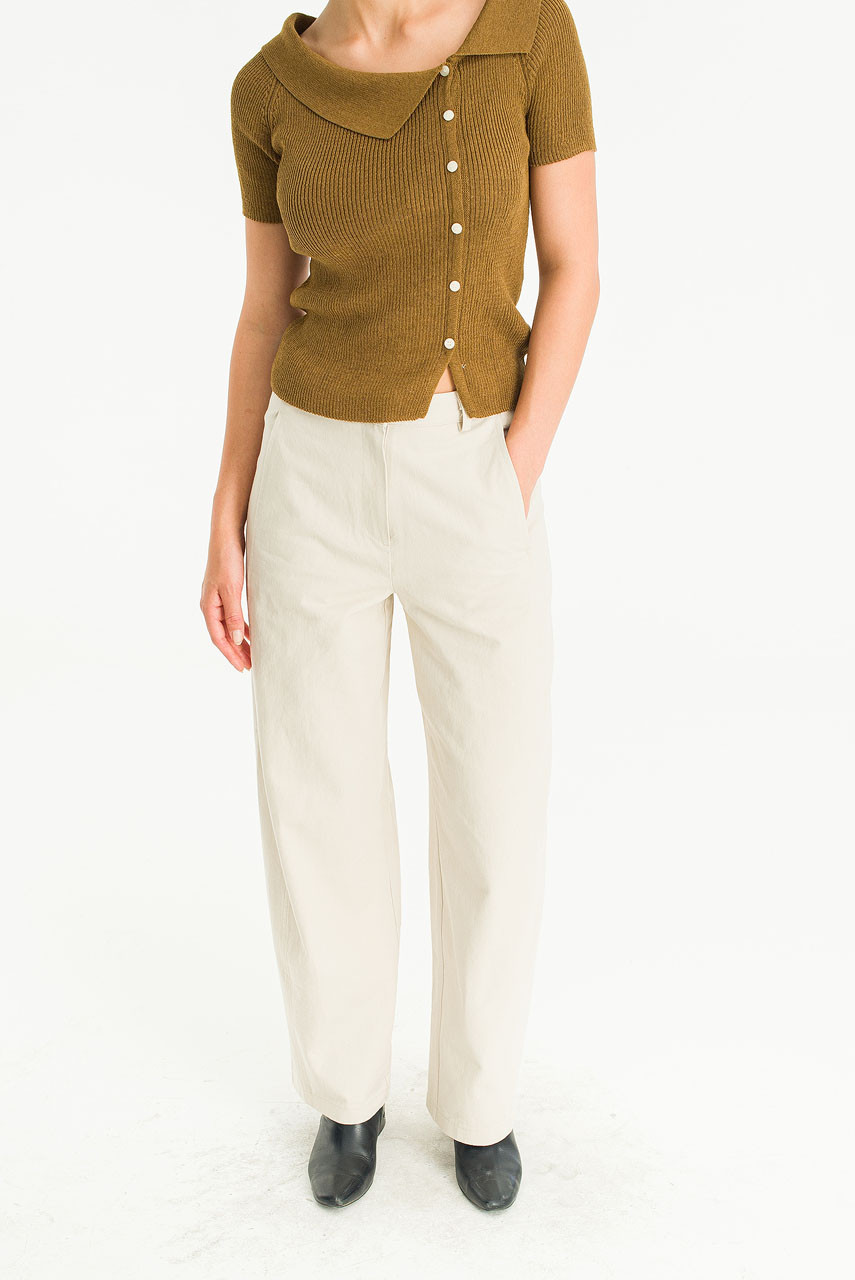 Clarette Barrel Pants, Cream