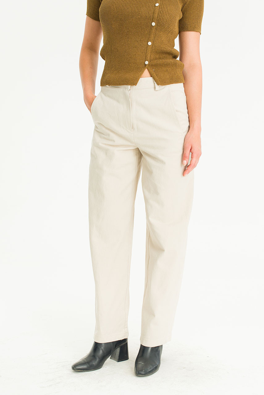 Clarette Barrel Pants, Cream