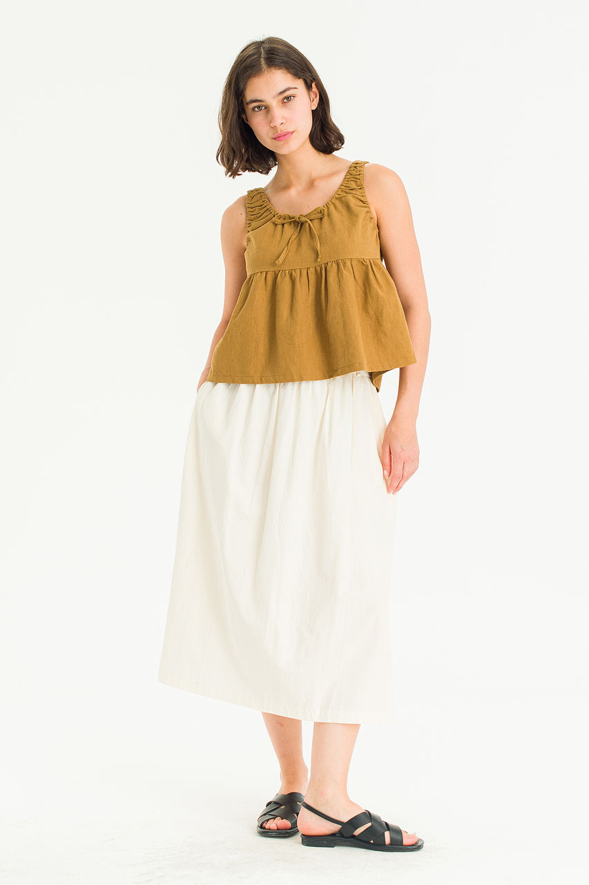 Lucie Simple Mid Skirt, Cream