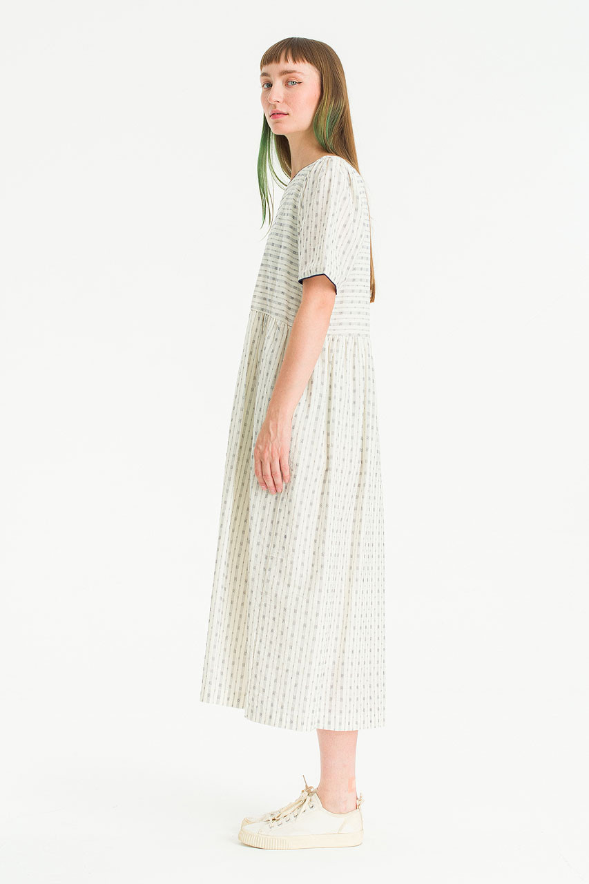 Jardin Trim Dress, Navy