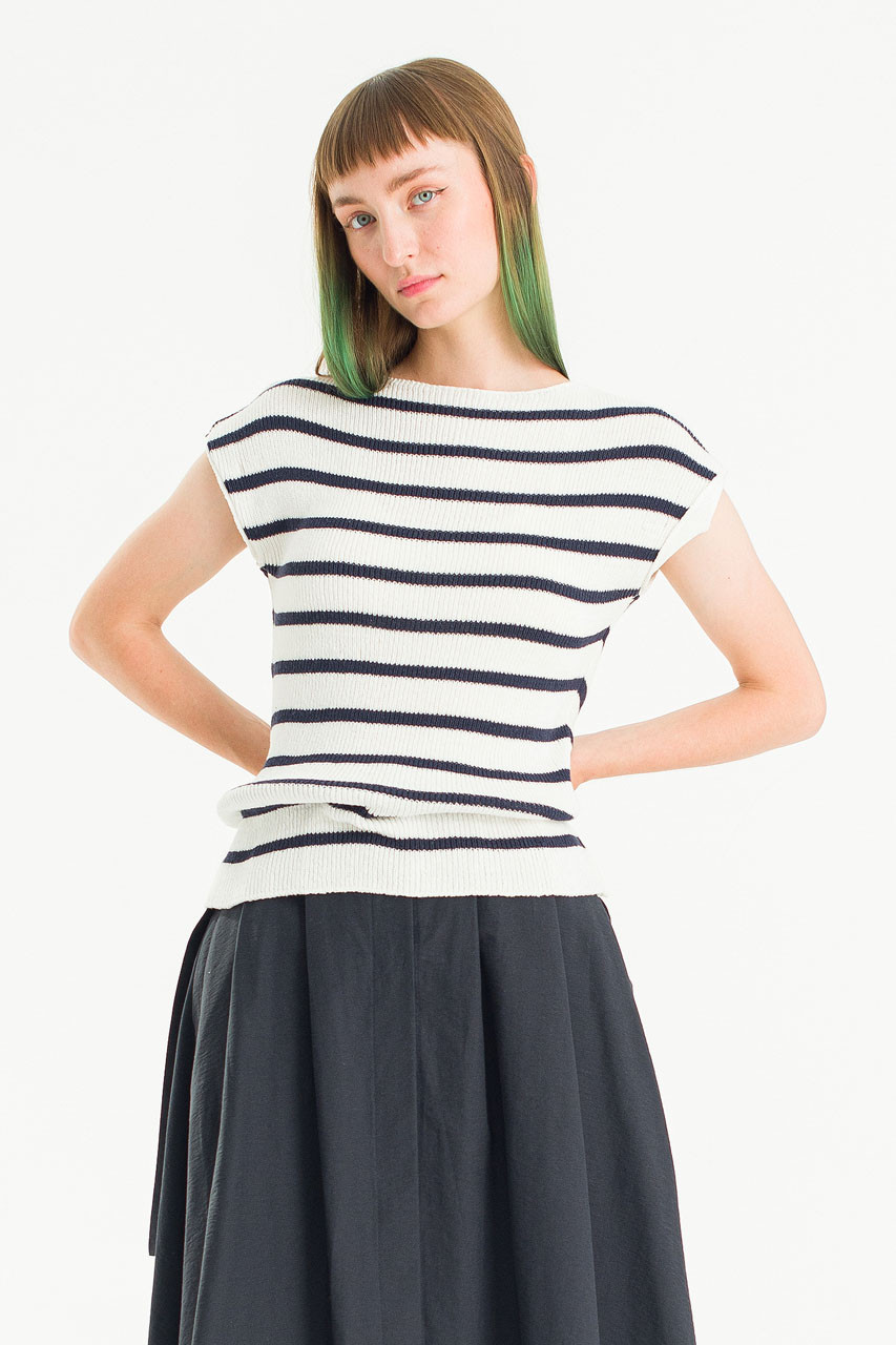Elodie Stripe Jumper, Ivory