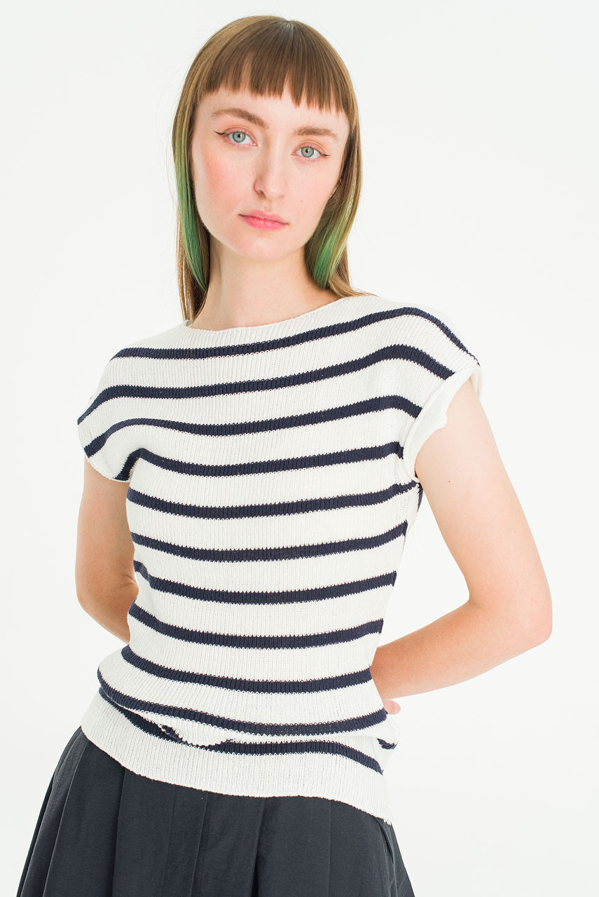 Elodie Stripe Jumper, Ivory