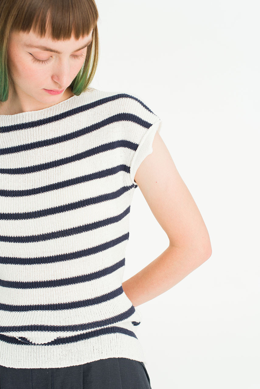 Elodie Stripe Jumper, Ivory