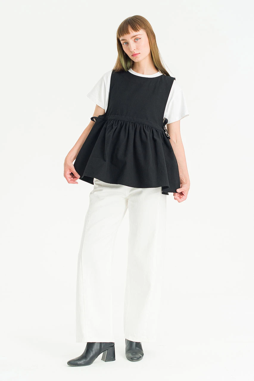 Ribboned Vest, Black