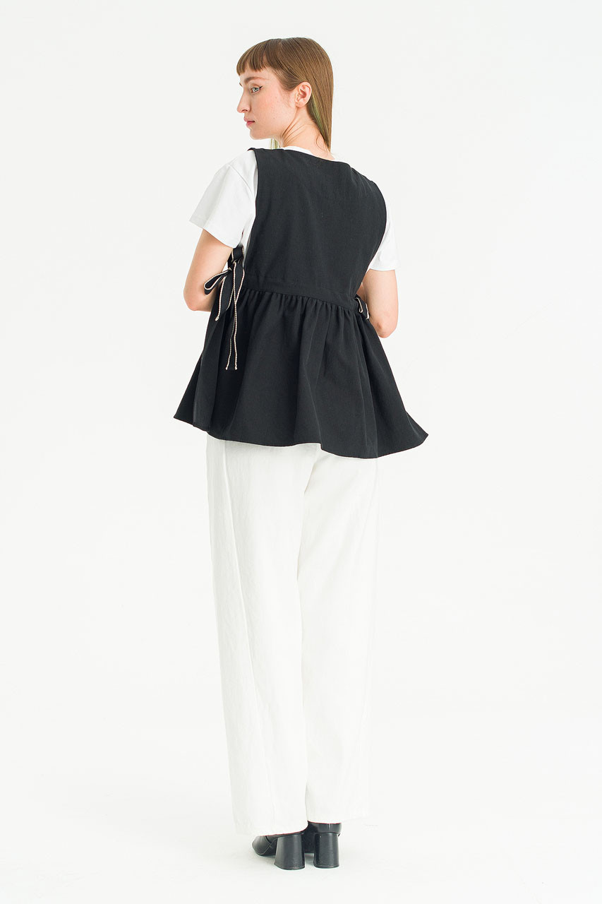 Ribboned Vest, Black