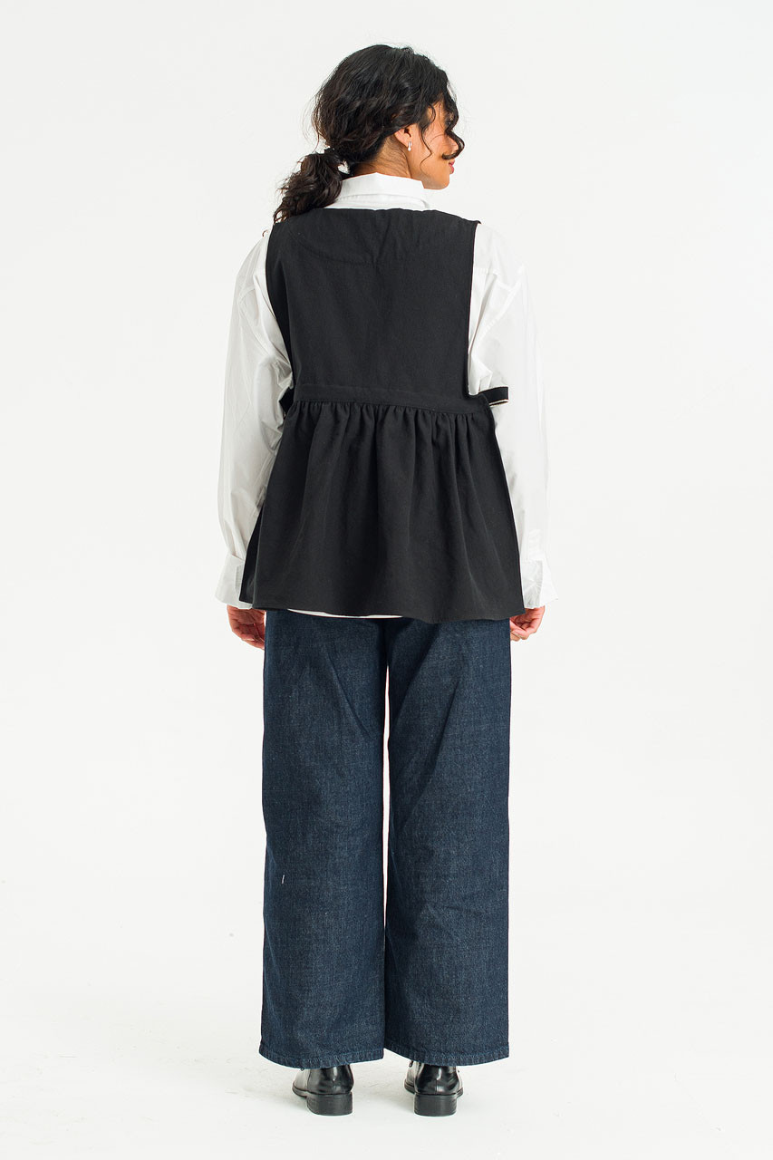 Faye Ribboned Vest, Black