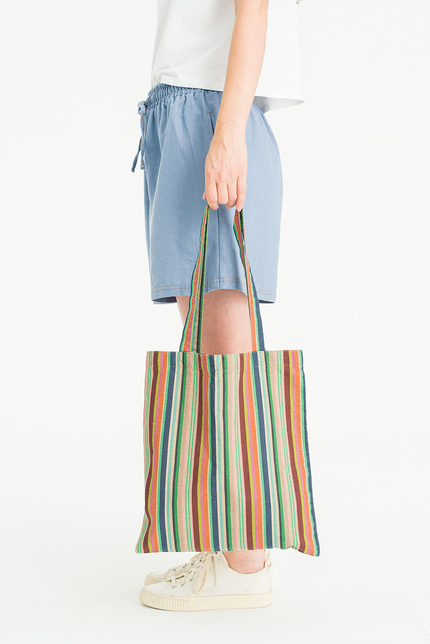 Stripe Colour Tote, Blue