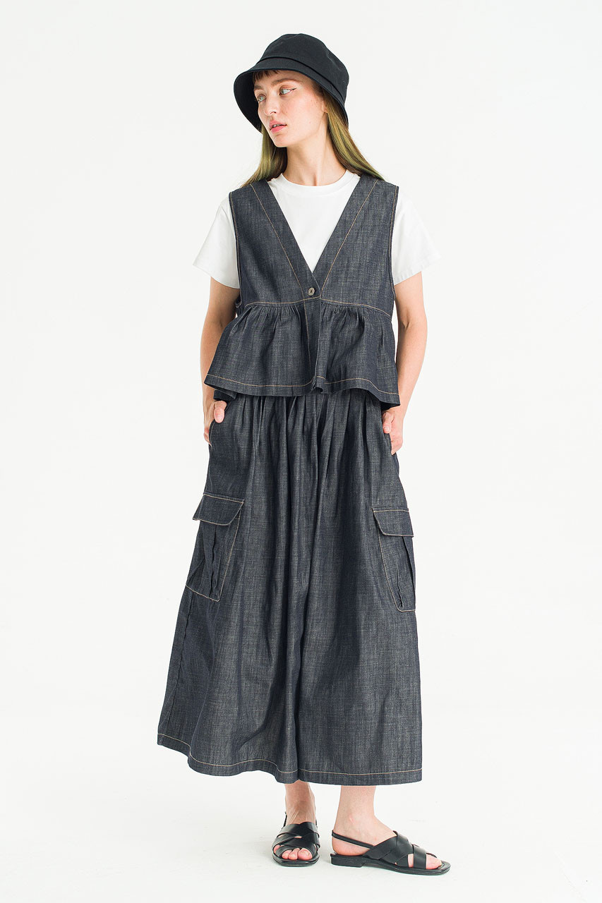 Shadow Mini Vest, Indigo