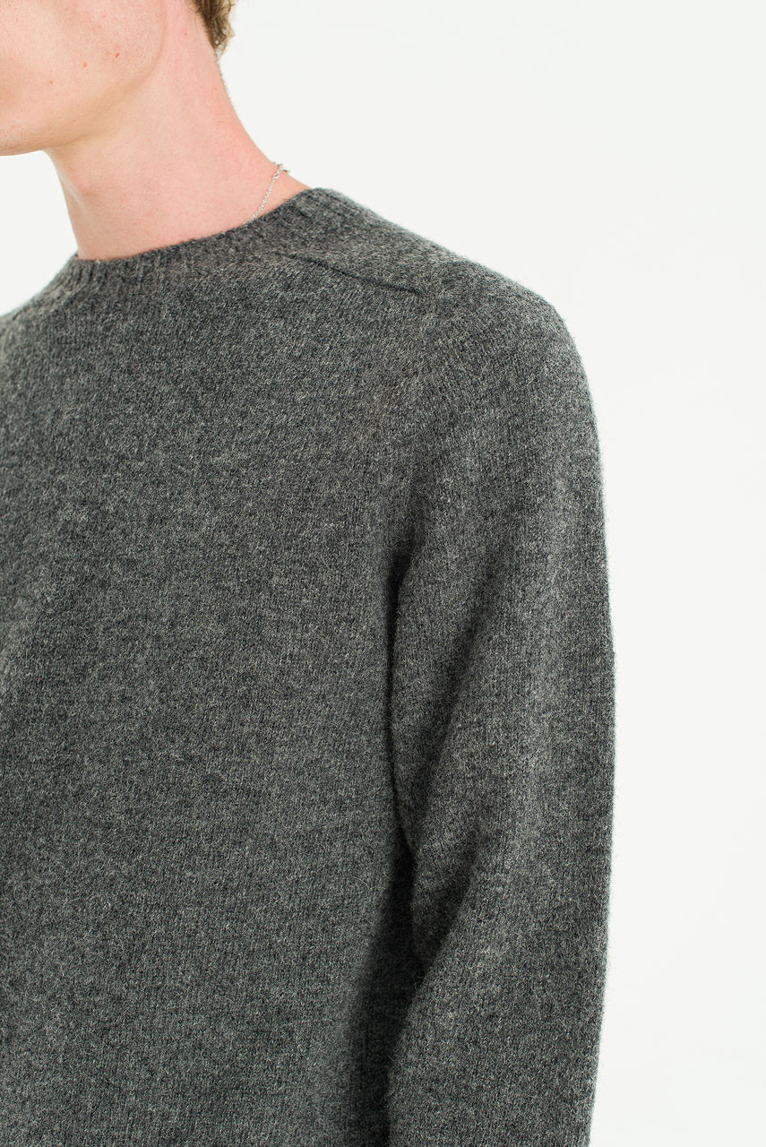 Menswear | Lochfield Wool Seamless Jumper, Dark Grey