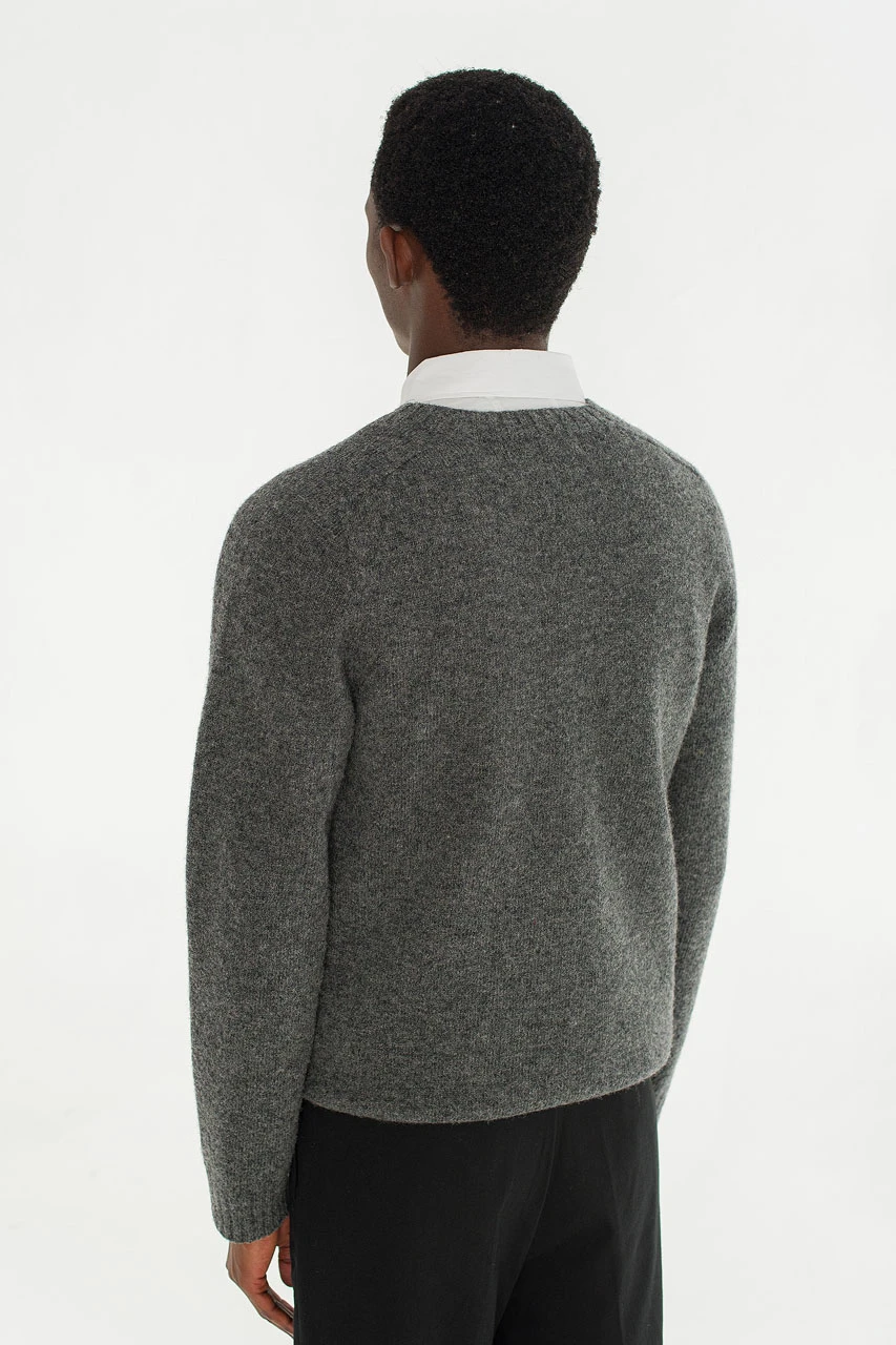 Menswear | Lochfield Wool Seamless Jumper, Dark Grey