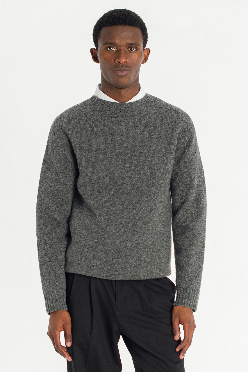 Menswear | Lochfield Wool Seamless Jumper, Dark Grey