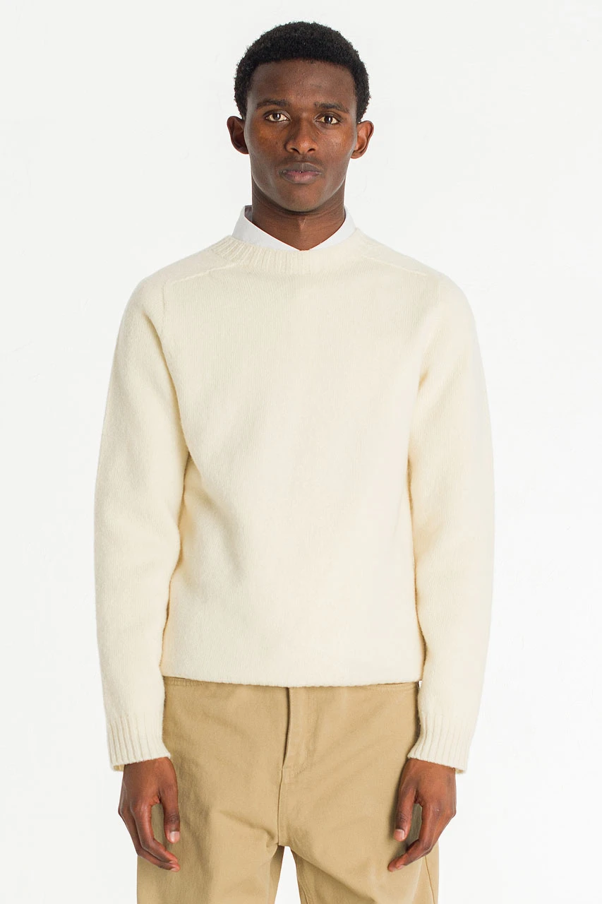 Menswear | Lochfield Wool Seamless Jumper, Winter White