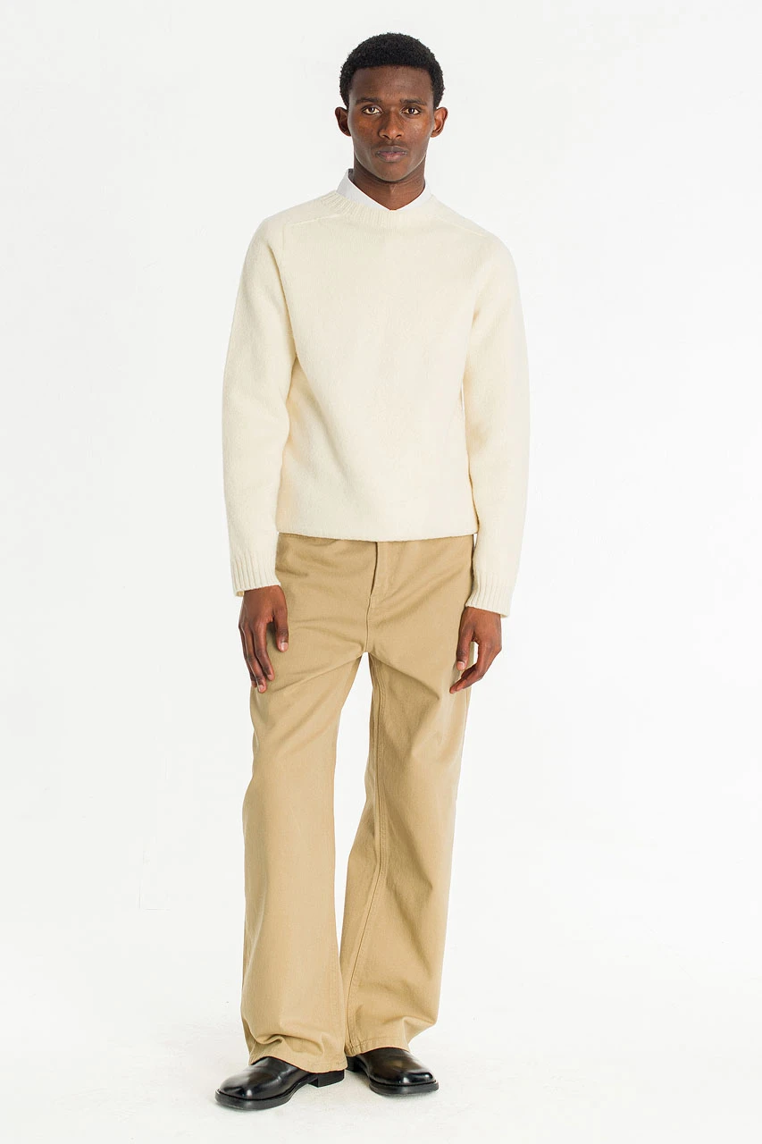 Menswear | Lochfield Wool Seamless Jumper, Winter White