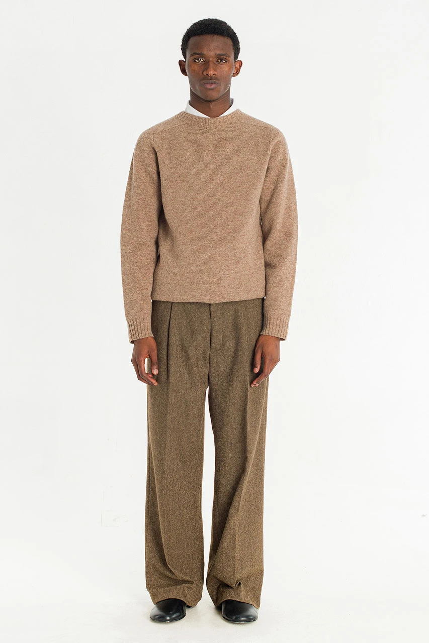 Menswear | Lochfield Wool Seamless Jumper, Brown