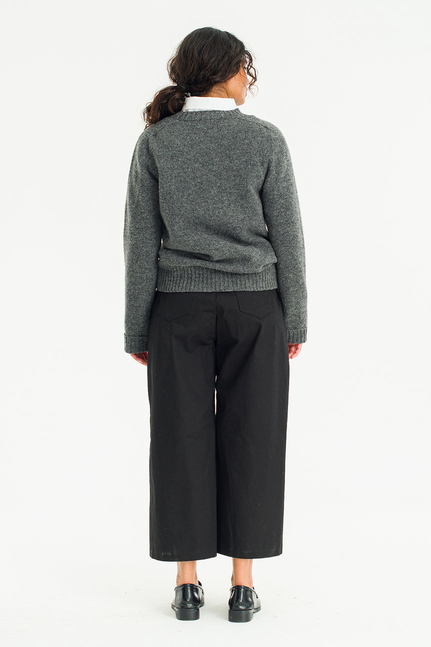 Lochfield Wool Seamless Jumper, Dark Grey