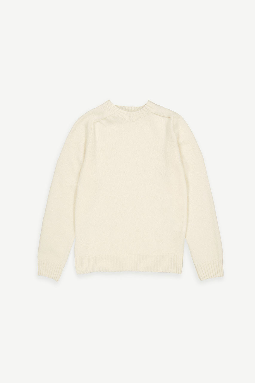 Lochfield Wool Seamless Jumper, Winter White
