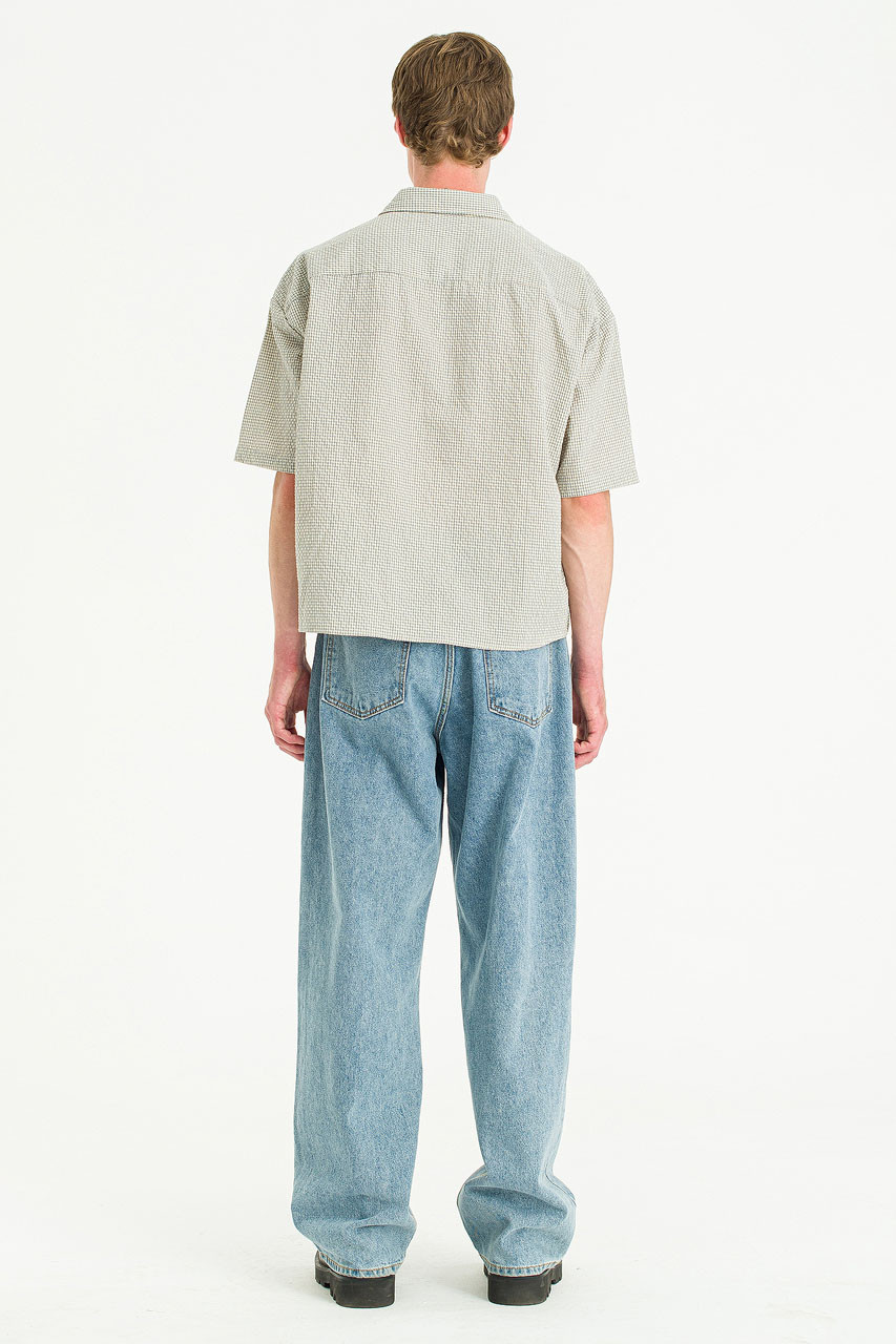 Menswear | Boxy-Crop Shirt, Sky Blue