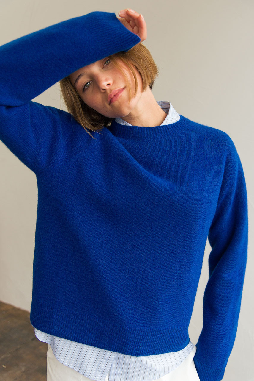 Super fine Seamless Jumper, Royal Blue