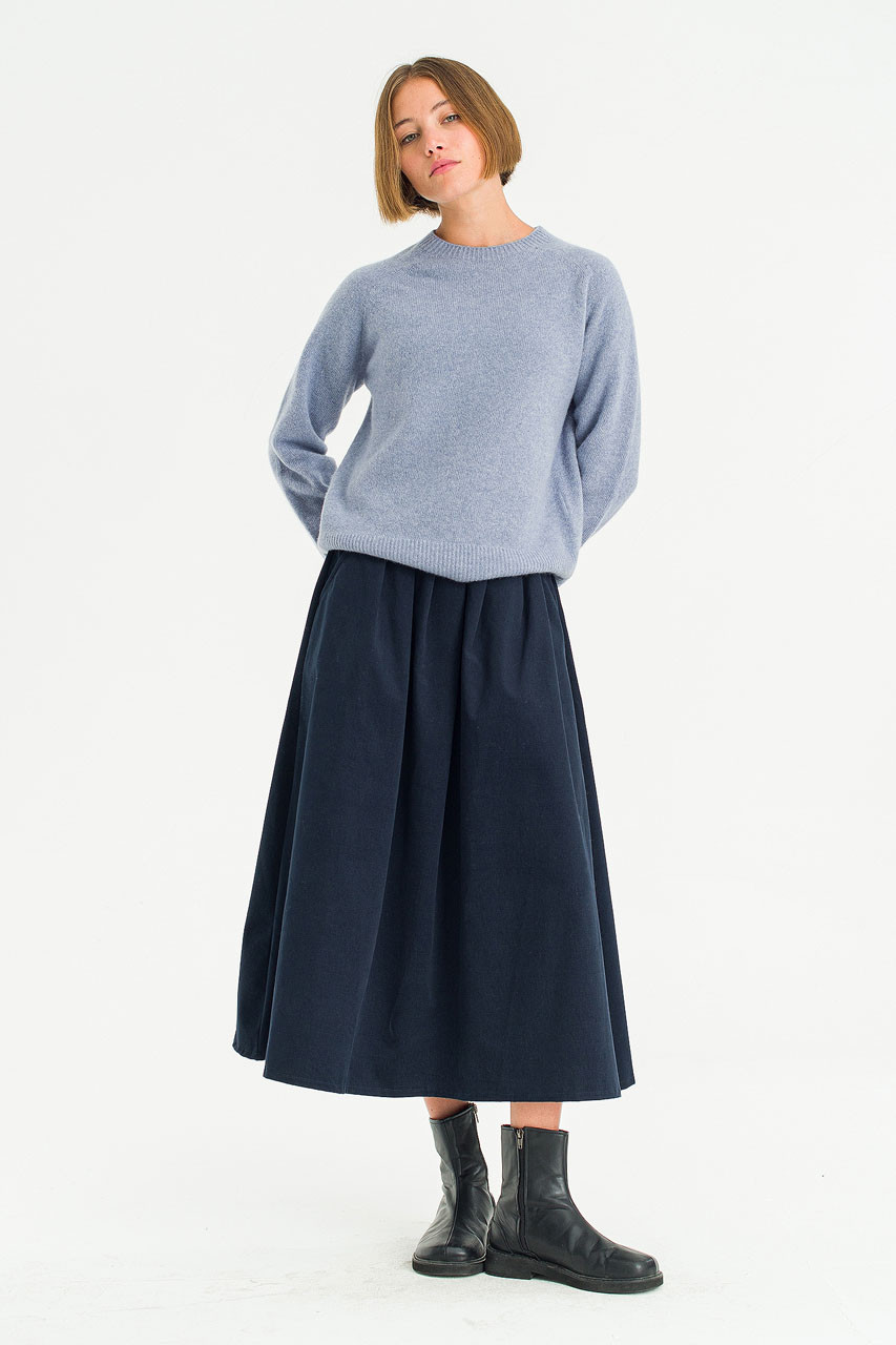 Super fine Seamless Jumper, Swedish blue