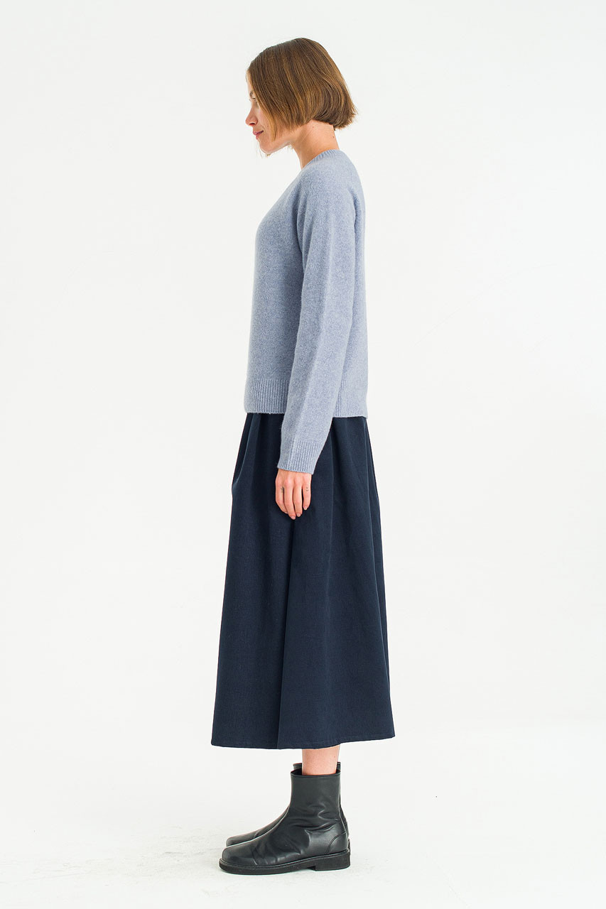 Super fine Seamless Jumper, Swedish blue