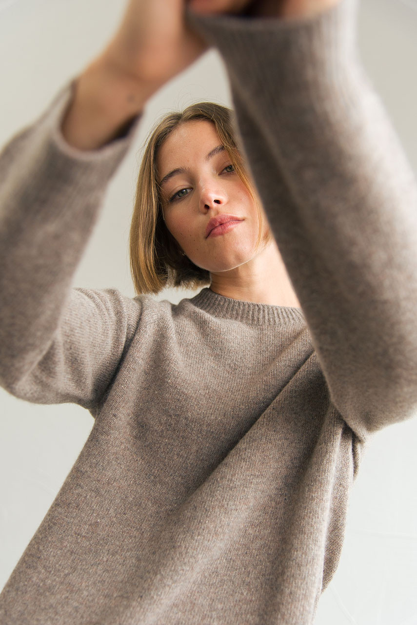 Super fine Seamless Jumper, Warm Mocha