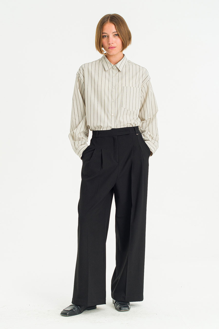 Fluid Line Trousers, Black