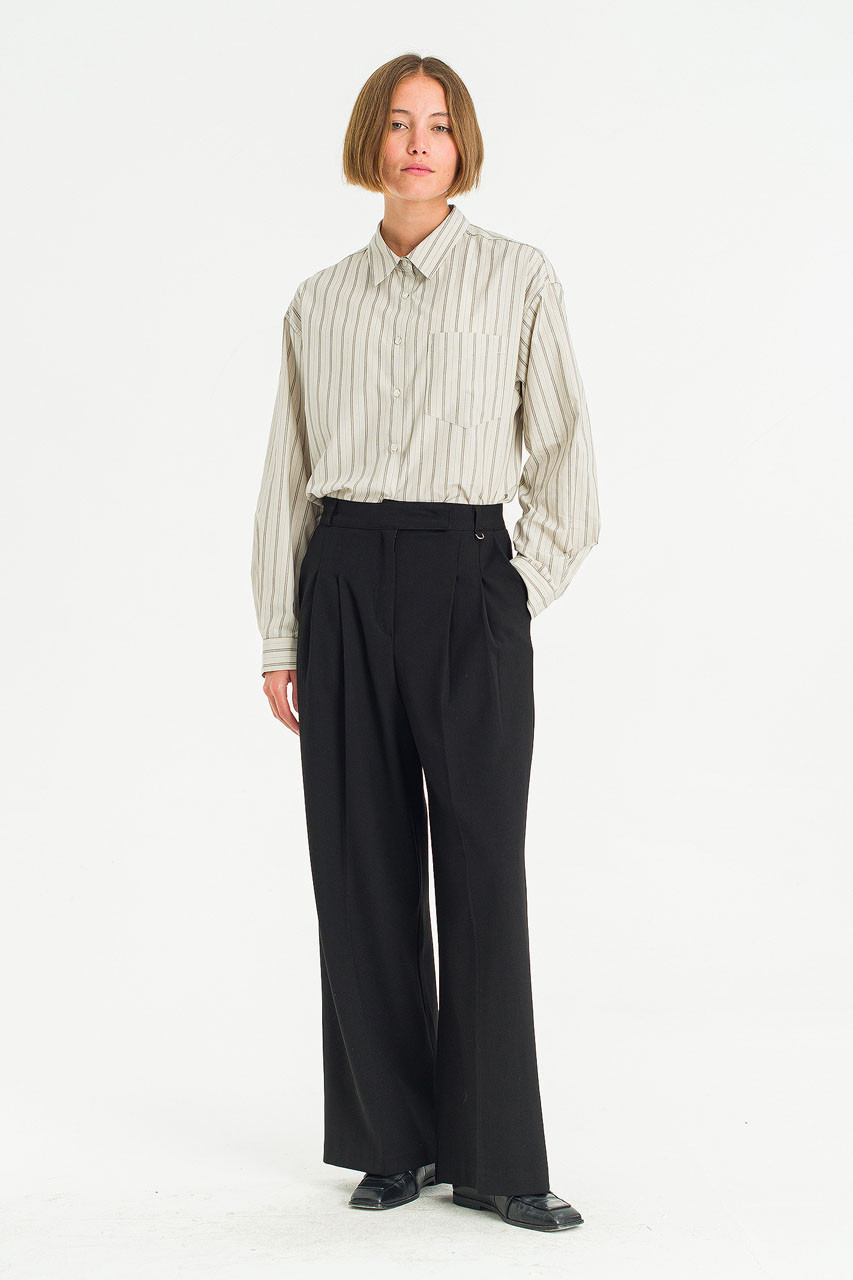Fluid Line Trousers, Black