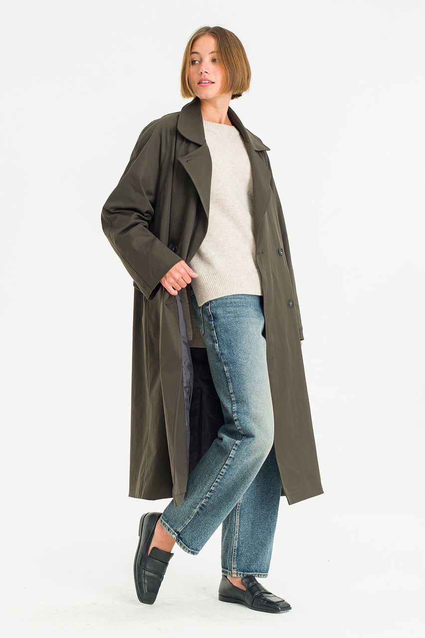 Harbor Trench Coat, Moss