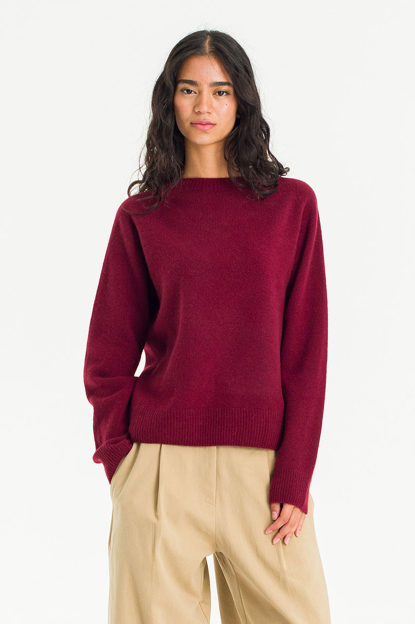 Super fine Seamless Jumper, Wine