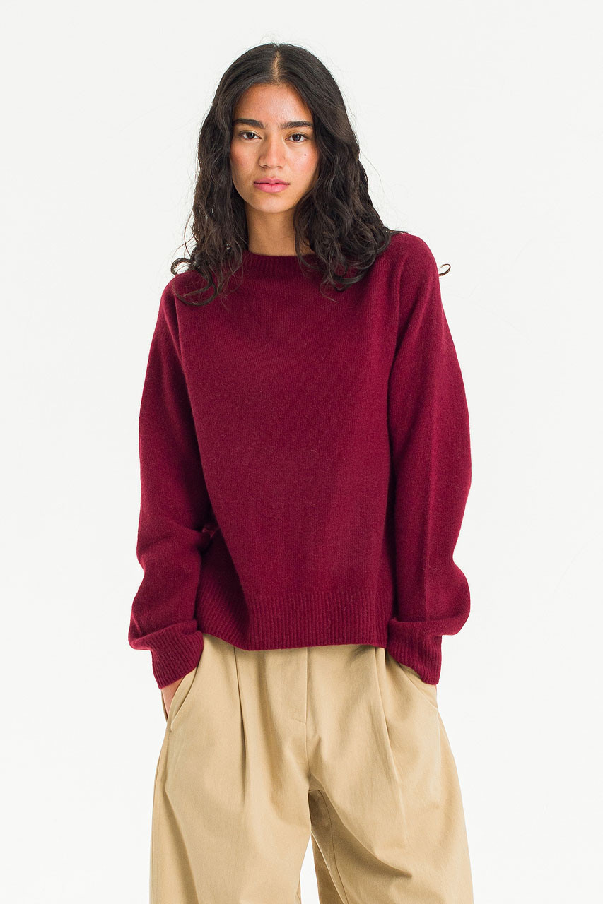 Super fine Seamless Jumper, Wine