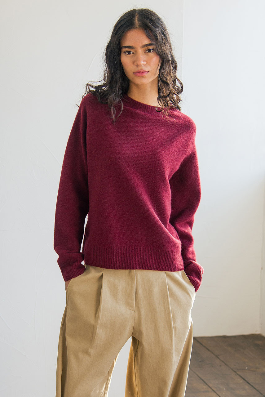 Super fine Seamless Jumper, Wine