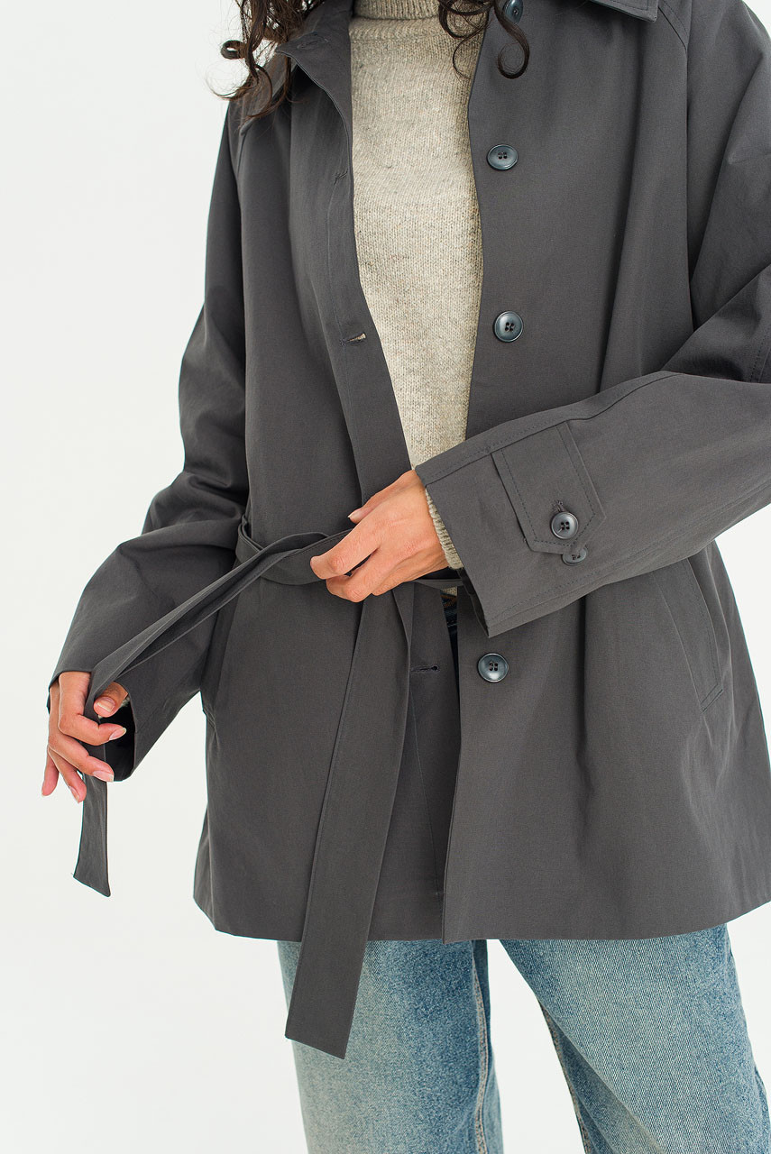 Brooklyn Half Length Coat, Charcoal