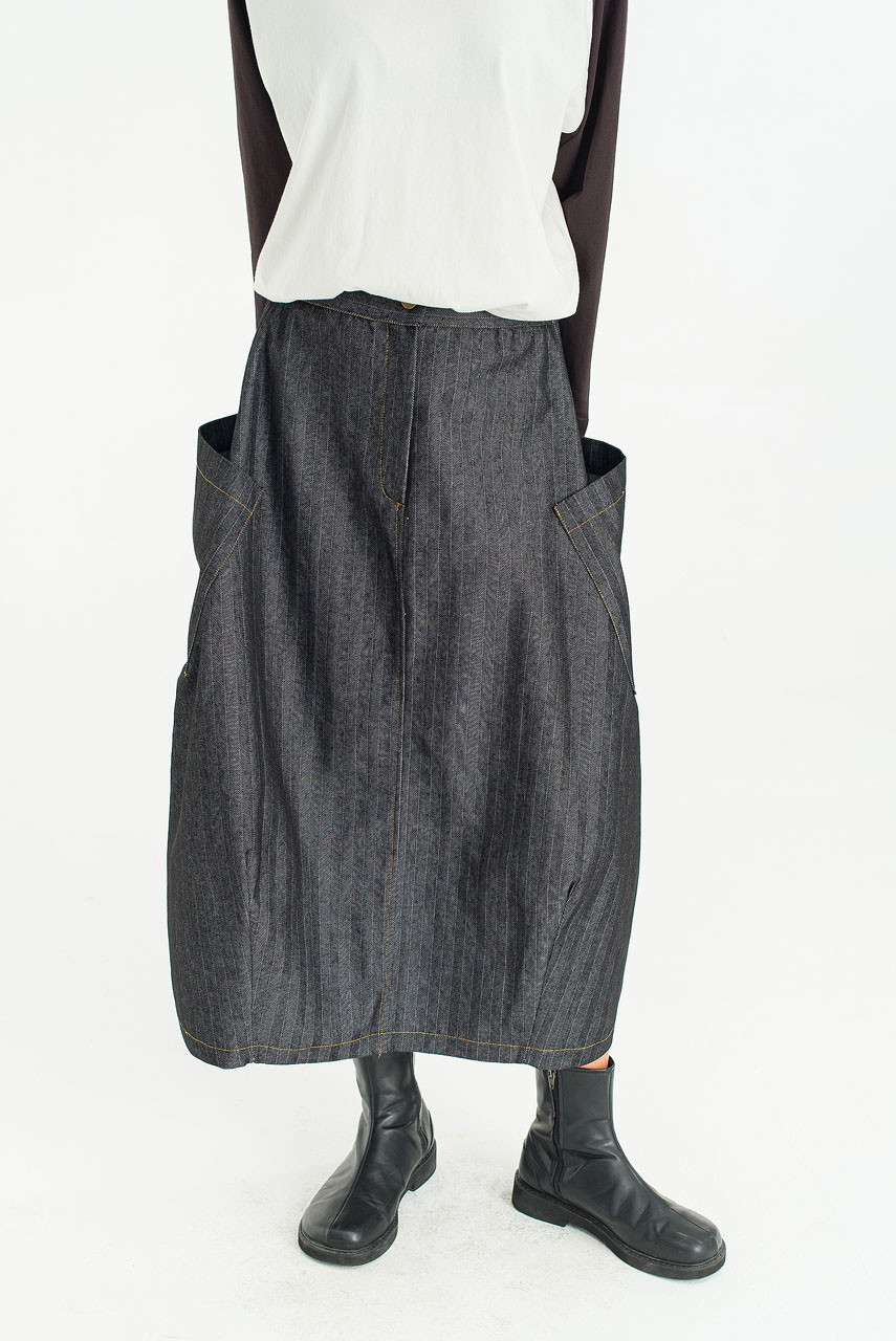 Hiro Ballon Skirt, Black
