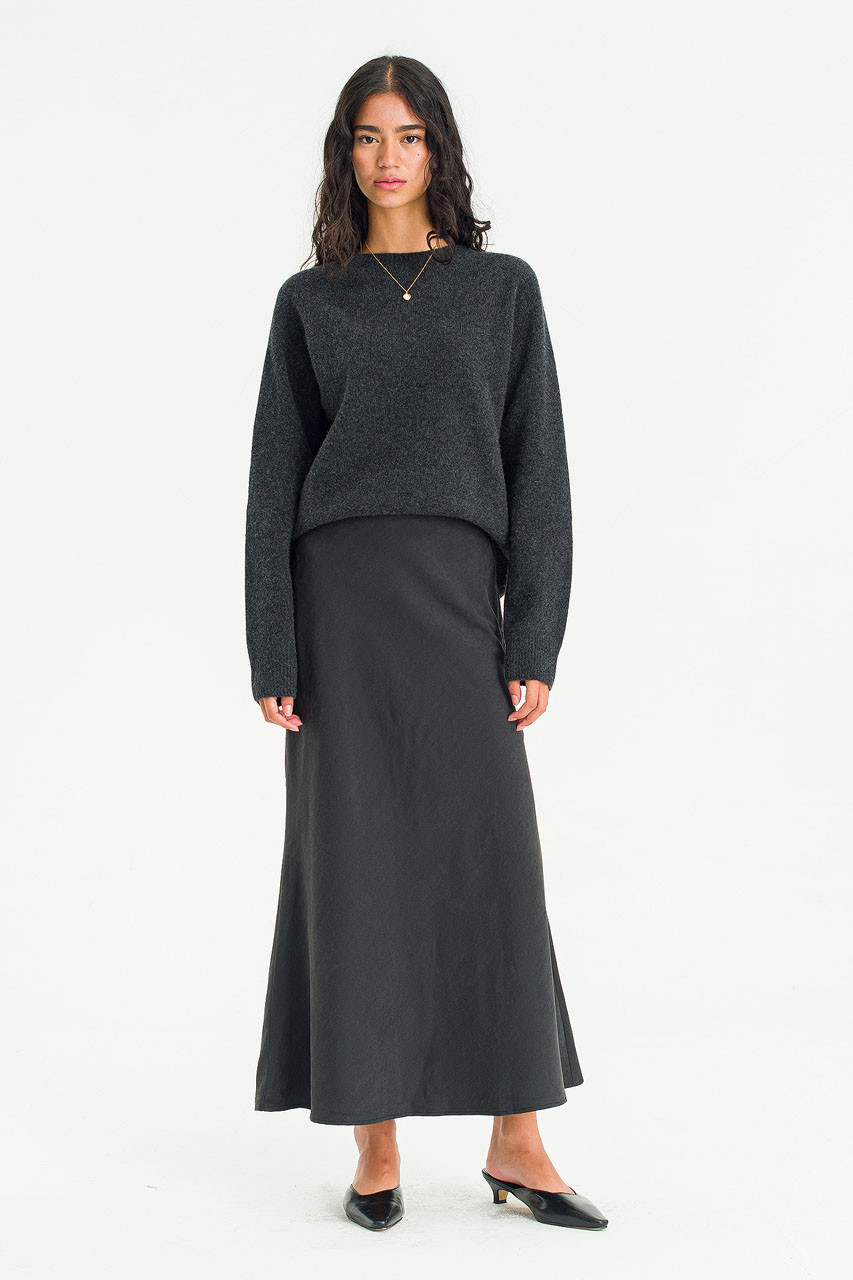 Super fine Seamless Jumper, Charcoal