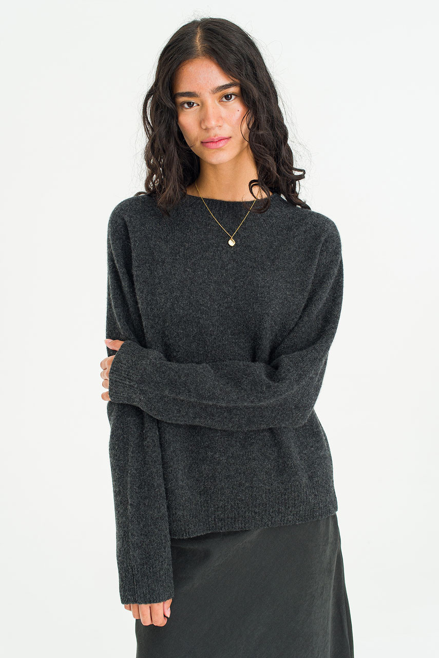 Super fine Seamless Jumper, Charcoal