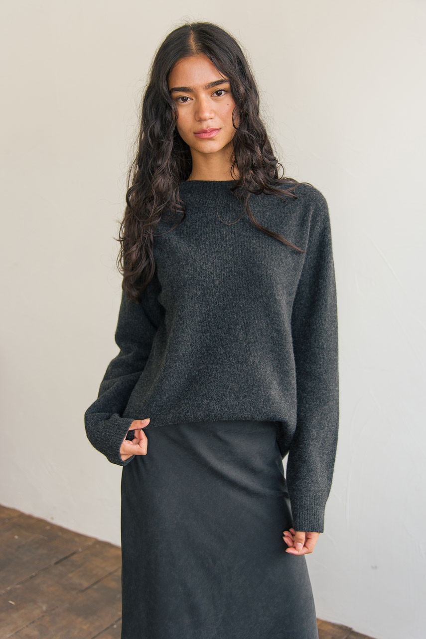 Super fine Seamless Jumper, Charcoal