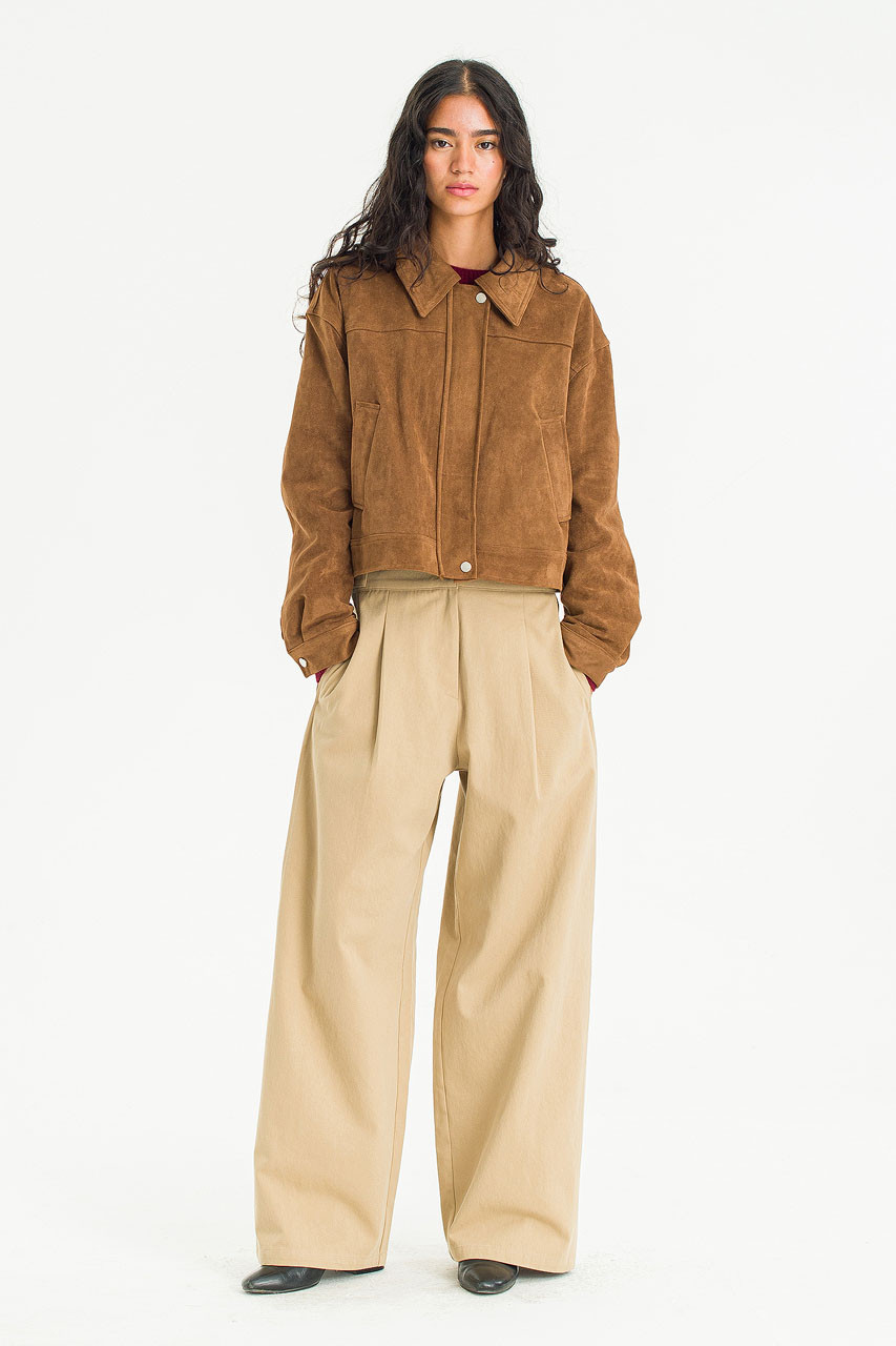 Suede Horizone Blouson, Camel