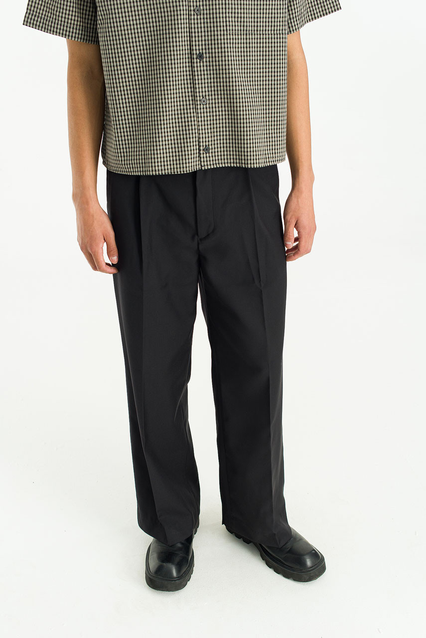 Menswear | Wide-Cut Suit Trousers, Black