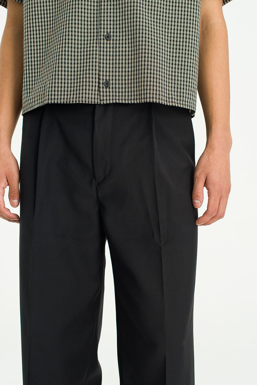 Menswear | Wide-Cut Suit Trousers, Black