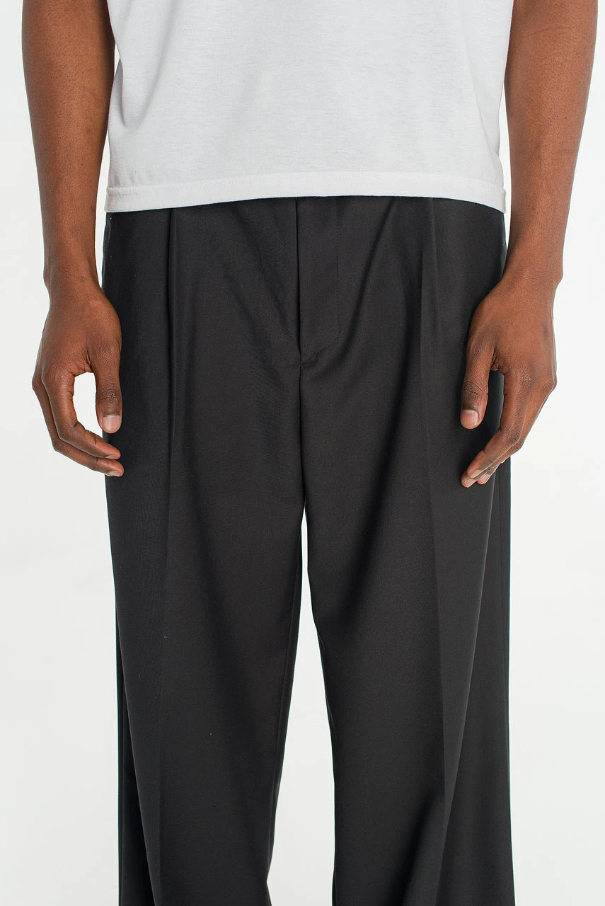 Menswear | Wide-Cut Suit Trousers, Black