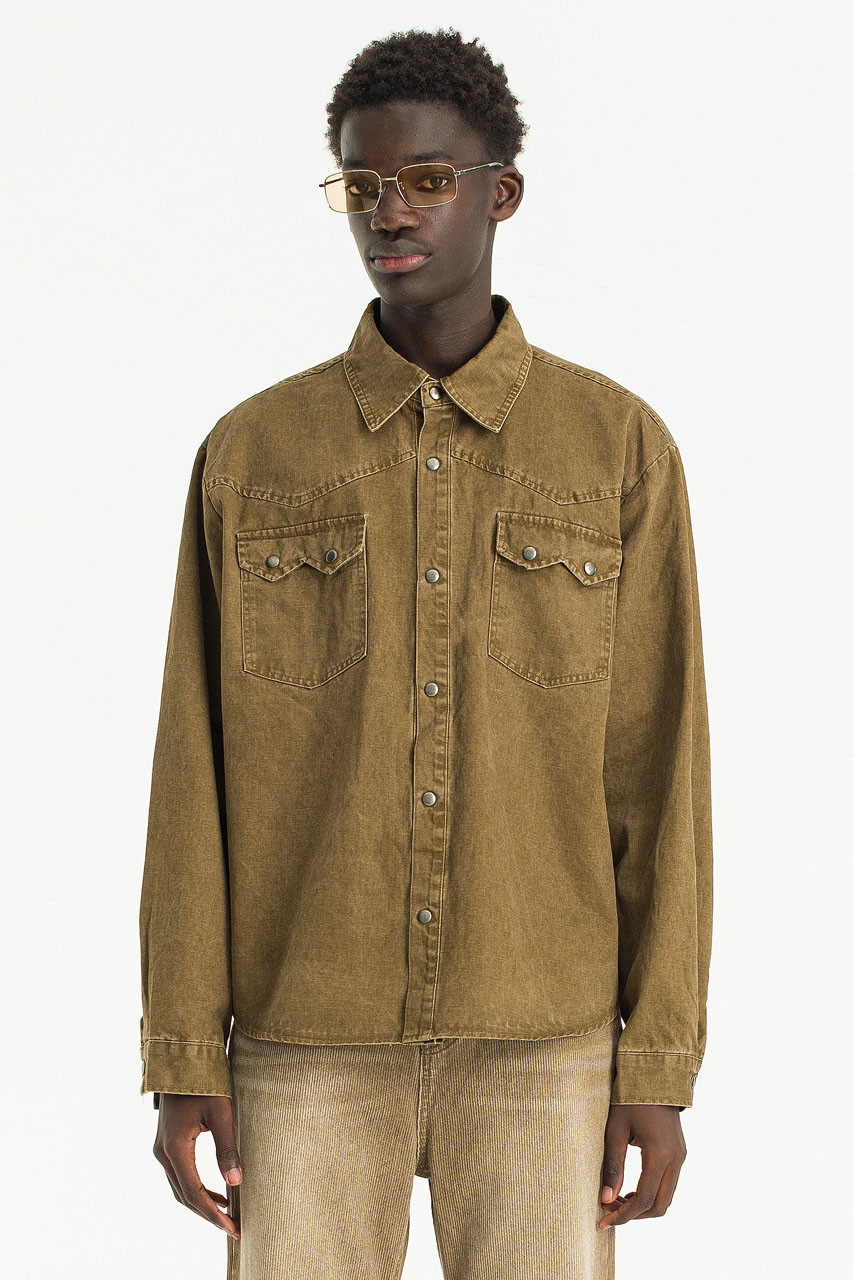Menswear | Pigment Rodeo Shirt, Camel