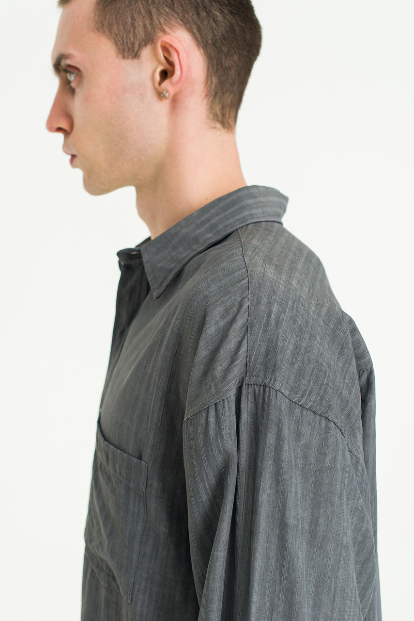 Menswear | Pigment Striped Shirt, Charcoal
